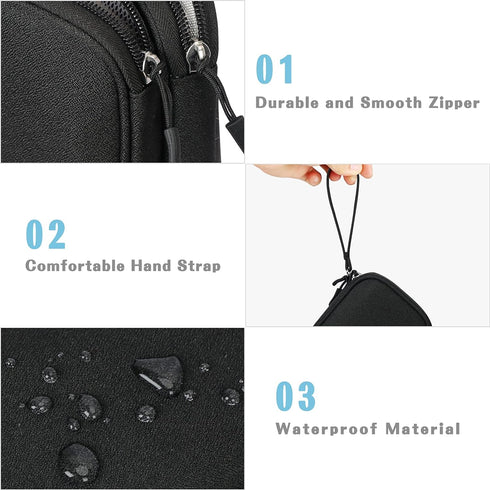 FYY Travel Cable Organizer Pouch Electronic Accessories Carry Case Portable Waterproof Double Layers All-in-One Storage Bag for Cord, Charger, Pho...