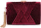 CARIEDO Women's Evening Big Handbag Clutch Velvet Fabric Bridal Purse for Wedding Prom Night Out Party...