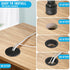 1-3/8" Black Desk Grommet with Bi-Metal Hole Saw, JTemgle Plastic Cable Hole Cover Computer Table Cord Wire Organizer Caps, Desktop Cord Managemen...