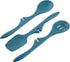 Rachael Ray Kitchen Tools and Gadgets Nonstick Utensils/Lazy Spoonula, Solid and Slotted Spoon, 3 Piece, Marine Blue...