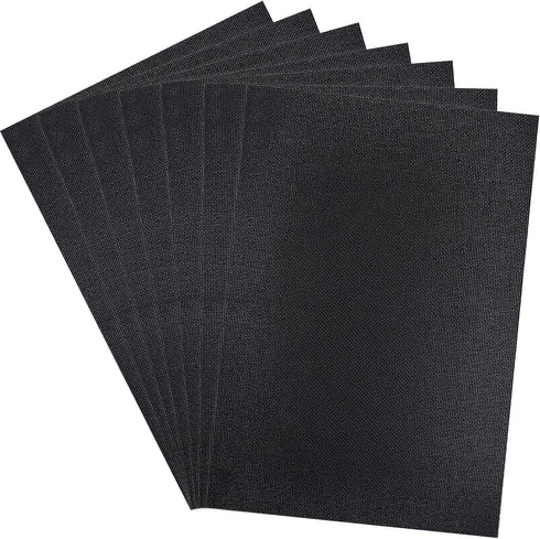 Similane 6 Pcs Cross Stitch Aida Cloth Embroidery Cloth Cross-Stitch Fabric 14 Count Black Aida Easy to use Embroidery Patterns Pictures 12 by 18-...