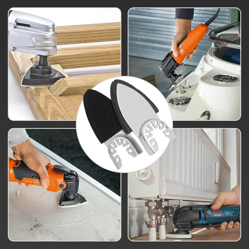 130 Pcs Oscillating Tool Sanding Pads Kit, 5 Pcs Finger Sanding Pads & 125 Pcs Finger Sandpaper Including 60/80/120/180/240 Grits, 40mm Finger San...