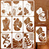 FINGERINSPIRE 9PCS Boho Sunrise Stencil Abstract Art Stencils 11.7x8.3 inch Large Reusable Tropical Plants Stencil Female Face Painting Stencils, ...