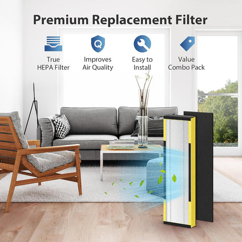 FLT4825 Filter B Replacement for Guardian, FLT4825 True HEPA Replacement Filter, Compatible with Guardian Air Purifier AC4825 AC4300 AC4800 AC4900...