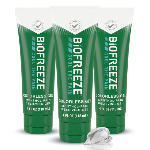 Biofreeze Pain Relief Gel for Knee, Neck, Hip, Joint, Shoulder, & Simple Backache, Arthritis Pain Reliever, Sore Muscle Relief, Colorless Menthol ...