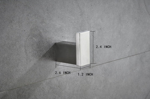 Klabb Square Type SUS 304 Stainless Steel Coat Hook Single Towel/Robe Clothes Hook for Bath Kitchen Garage Heavy Duty Contemporary Square Style Wa...