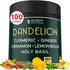 Dandelion Root Supplement 7500mg 6in1 for Digestion, Heart Health & Immune - Blended with Ginger, Turmeric Curcumin, Ceylon Cinnamon, Lemon Balm &...