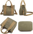 Handbag for Women Small Multi-Pockets, Canvas Mini Tote Shoulder Bags with Zipper, Satchel Hobo Bag for Travel Work...