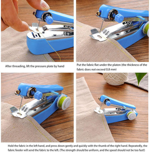 Handheld Sewing Machine, Portable Handy Stitch, Mini Manual Sewer Hand Stitcher Needlework Tool for DIY Crafts Home Travel......
