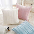 Top Finel Cream White Decorative Throw Pillow Covers 18 X 18,Soft Couch Living Room Sofa Velvet Cushion Case Pack of 2,Christmas Home Decor for Be...
