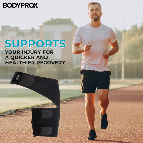 Bodyprox Groin Wrap, Adjustable Support for Hip, Groin, Hamstring, Thigh, and Sciatic Nerve Pain Relief...