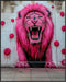 Posterizer 1 pcs-neon colorful abstract street art of a roaring lion -2-Art for Animal Lovers-Abstract & Modern Art-Gift for Street Art, Mural Fan...