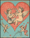 Posterizer 1 pcs-Valentine's day poster-Cute cupids with a heart -2-Romantic Art-Holiday Poster Collection-Gift for Couples boyfriend girlfriend H...