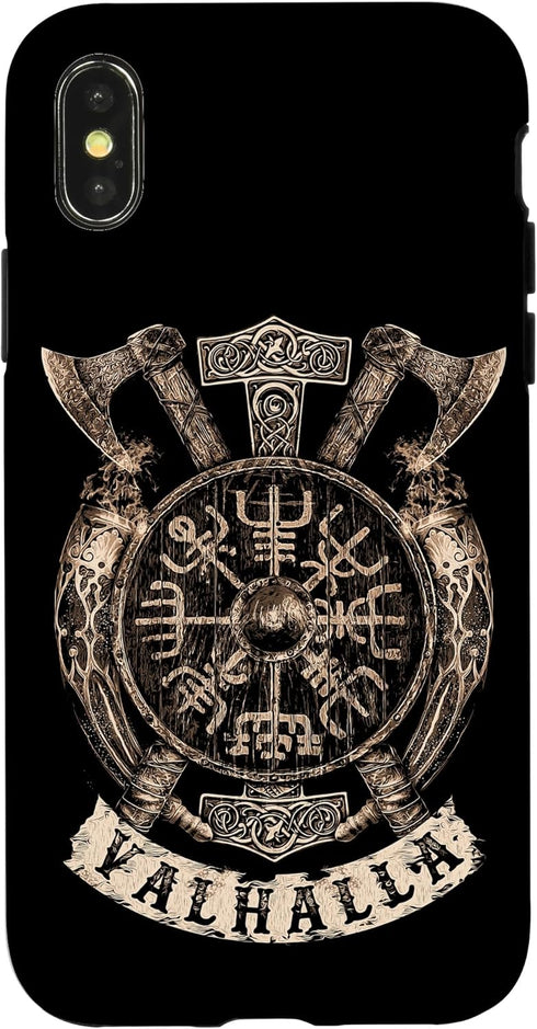 iPhone X/XS Viking Vegvisir Valhalla Norse Mythology Case...