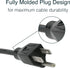C2G 2FT Premium Replacement AC Power Cord - Durable Power Cable for TV, Computer, Monitor, Appliance & More (24240)...