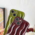 Caseative for iPhone 14 Case,Water Ripple Pattern Curly Wave Frame Soft Compatible with iPhone Case (Red,iPhone 14)...