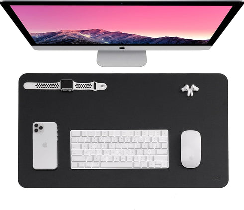 Mr. Pen- Desk Mat, Dual-Sided, 23.6" x 13.7",Dual Sided Desk Mat, Leather Desk Pad, Desk Mouse Pad, Desk Cover Mat, Keyboard Mat, Desk Mat for Des...