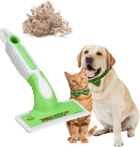 FurDozer X6 Pet Hair Remover & Auto Detailing Tool - Cat & Dog Hair Remover for Carpets, Car Interiors, Couches, Bedding, & Pet Furniture - Reusab...