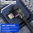 Coiled 90 Degree USB C to Lightning Cable for Apple Carplay(No Support iPhone 15 Carplay&Android Auto) MFi Certified Multi USB Coiled 90 Degree iP...
