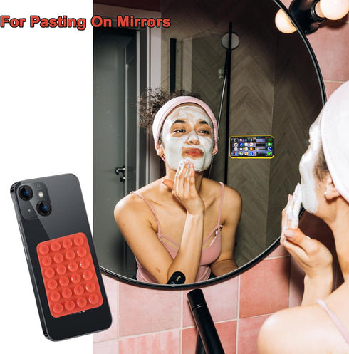 5-Colors Silicone Suction Cups for Phone Case Self-Adhesive Mount - Hands Free Mobile Accessory Holder for Videos and Selfies - iPhone and Android...