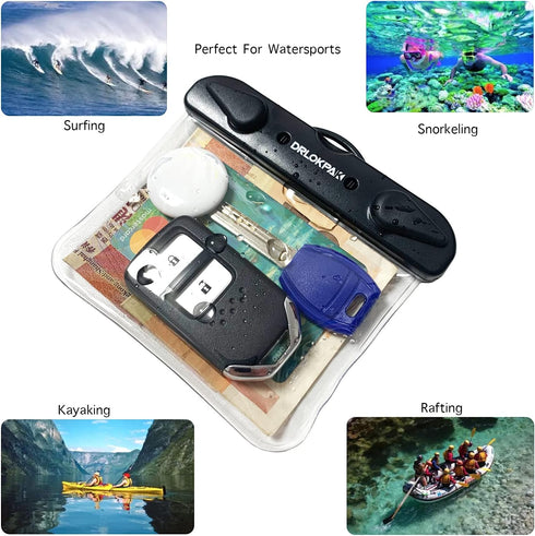 Submersible Waterproof Wallet Surf Dry Car Key FOB Case Bag 2Pack Waterproof Pouch Holder For Key Credit Door Ship Card Cash ID Driver Fishing Hun...