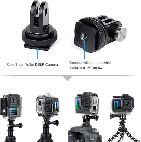 Skeleton Housing Case Side Open Housing Protective Case with Aluminum USB Pass Through Side Door Cover for GoPro Hero 9 10 11 12 Black - Charging ...