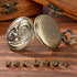 Mini DND Dice Set Steampunk Dragon Pocket Watch Shell Case, 7pcs Polyhedral Metal D&D Dice Set, Dungeons and Dragons Gifts with Gift Box for Men W...