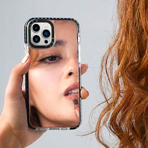 I.C.U. Mirror Cell Case by ICU Designs, iPhone 13 Pro Case (6.1) for Women, & Men, Vanity Mirror for Makeup and Outdoor, Slim Protective TPE Shock...