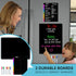 Magnetic Dry Erase Blackboard Set: Black Board for Home, Office & Classroom (11.5x15"), Menu Board for Kitchen Fridge/Family Meal Planner (7x9”), ...