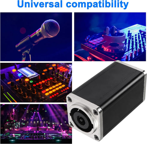 MEIRIYFA NL8MPR Speakon Coupler Connector,8Pin Speakon Female to Female Adapter Speaker Silver-Plated Plug Jack Straight Connector for NL8FC, NL8F...