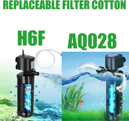 AQ028 H6F Aquarium Filter Replacement Filters Sponge 4PSC...
