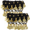 Gadpiparty Costume Jewelry 2pcs Belly Dance Ankle Bracelet with Coins Belly Dance Anklet Jewelry Anklet Chiffon Wrist Cuff for Belly Dance Costume...