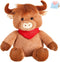 Houwsbaby 12" Highland Cow Stuffed Animal Scottish Highland Cow Plush Toys for Babies,Kids, Women Easter Valentine for Boys and Girls Women...