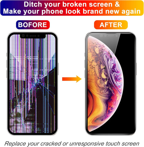 Screen Replacement for iPhone Xs Max 6.5', 3D Touch Display Full Repair kit, Digitizer Assembly with Tools Set, Tempered Glass, Instruction...
