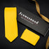 Mens Tie Set Solid Color 3.15" (8CM) Black Formal Necktie and Pocket Square Set in Gift Box...