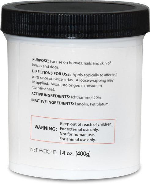 Ichthammol 20% Drawing Salve Grooming Aid, 14 oz, Soothing Skin Relief and Treatment of Eczema, Psoriasis...