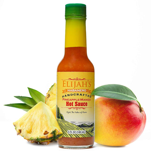 Elijah's Xtreme Pineapple-Mango Habanero Hot Sauce, Gourmet Hot Sauce Made with Fresh Fruit for Vibrant Flavor and Roasted Yellow Habanero Peppers...