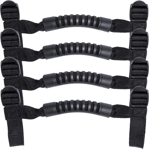 4 x Roll Bar Grab Handles Grip Handle for Jeep Wrangler YJ TJ JK JKU JL JLU Sports Sahara Freedom Rubicon X & Unlimited 1955-2024 2025 (Black)...