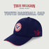 True Religion Kids Baseball Hat, 5 Panel Cotton Twill Adjustable Ball Cap with Round Woven Patch Logo, Navy, One Size...