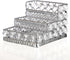 Hipiwe Crystal Business Card Holder 3 Tier Bling Name Cards Office Desk Desktop Table Top Organizer Luxury Mirrored Business Card Display Stand, F...
