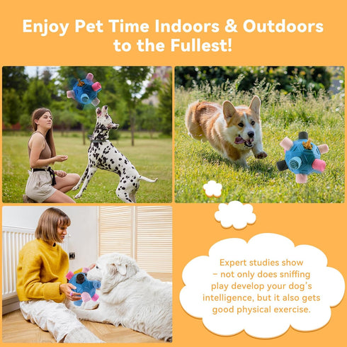 Chewers Chew Dog Toys, Interactive Durable Dog Snuffle Ball for Any Size and Breed Dogs, Foraging Snuffle Mat Slow Food Training to Relieve Boredo...