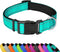 Reflective Dog Collar, Adjustable Soft Neoprene Padded Nylon Pet Collars with Buckle for Puppy and Small Dogs, Cats, Teal,XS...