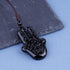 ASGIFT Black Obsidian Necklace Healing Crystal Stone Amulet Protection Pendant with Adjustable Rope Necklace Birthday Christmas Gift for Men Women...