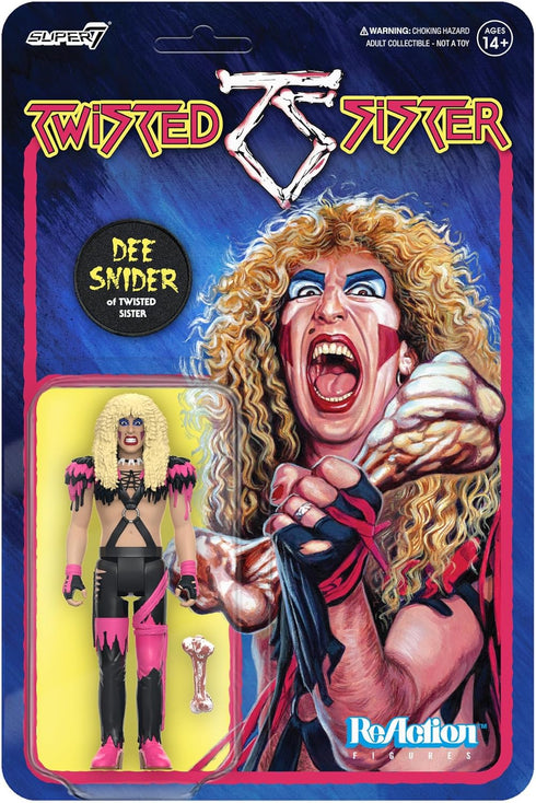 Super7 Twisted Sister Dee Snider - 3.75" Twisted Sister Action Figure with Accessory Heavy Metal Collectibles and Retro Toys...