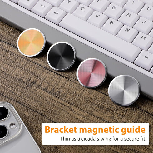 Giantree Mount Metal Plates for Magnetic Car Mount, 4 Pack Replacement Round Patch of Magnetic Cell Phone Mount Universal Circular Metal Disc with...