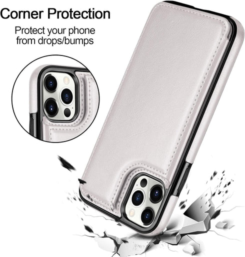HianDier Wallet Case Compatible with iPhone 12 Pro MAX Case 5G 6.7-inch Slim Protective with Credit Card Slot Holder Flip Folio Soft PU Leather Ma...