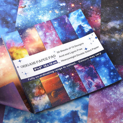 Origami Paper Kit Double Sided 100 Sheets 20 Colors 6 Inch Square Easy Fold Arts Crafts DIY Handwork Origami Papers Beginner Van Gogh and Starry S...