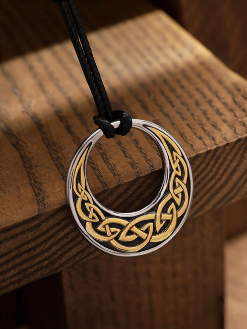 HAQUIL Celtic Triquetra Necklace, Celtic Trinity Knot Charm Amulet Pendant,Celtic Jewelry Gift for Men and Women...
