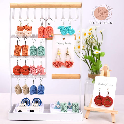 Puocaon Polymer Clay Earring Cutters - 7 Pcs Magic Theme Clay Cutters for Polymer Clay Earrings Making, Admission Letter Magic Potion Clay Cutters...