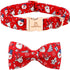 Lionheart glory Christmas Dog Bow Collar Santa Print Bow Dog Collar Girl or Boy Dog Bow tie Collar Pet Gift Adjustable Dog Collar for Large Dog...